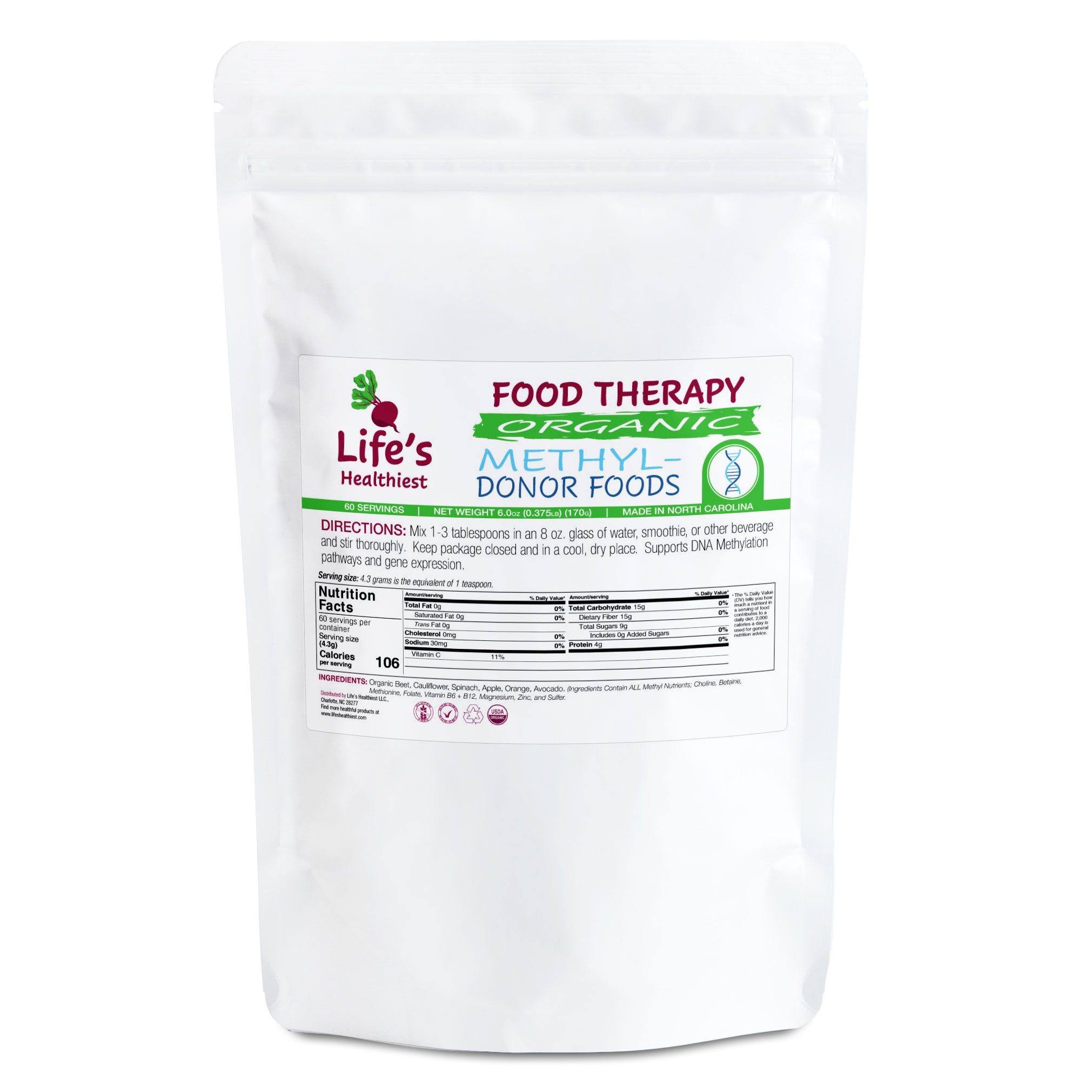 Life's Healthiest Methyl Donor Food Therapy 6.0 oz