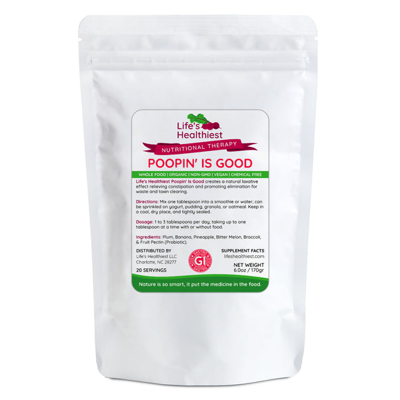 Life's Healthiest POOPIN' IS GOOD Whole Food Nutritional Therapy 6.0 oz (Waste and Toxin Clearing)