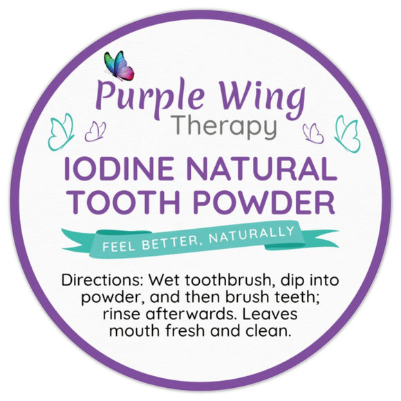 Purple Wing Therapy NATURAL IODINE MINERALIZING TOOTH POWDER & MOUTH WASH