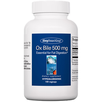 Allergy Research Group Ox Bile 500 mg 100 capsules