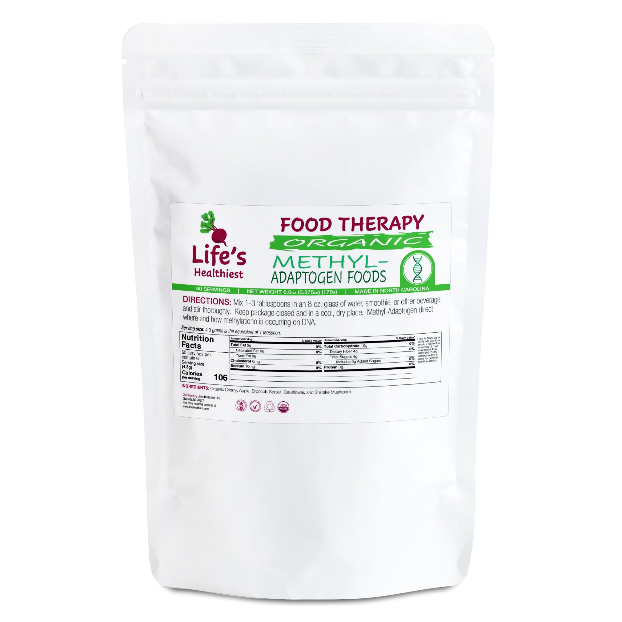 Life's Healthiest Methyl-Adaptogen Food Therapy 6.0 oz