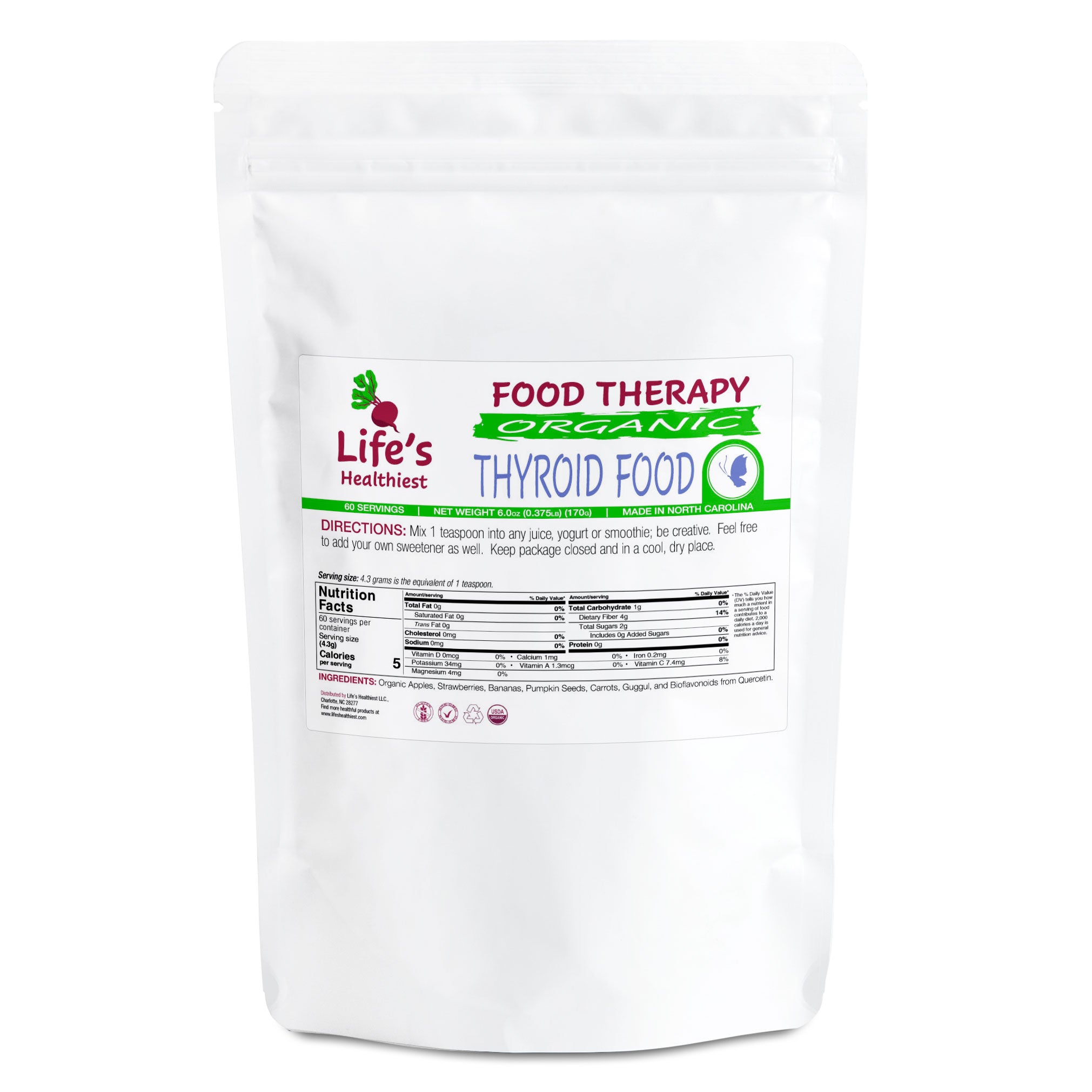 Life's Healthiest THYROID FOOD Whole Food Nutritional Therapy 6.0 oz