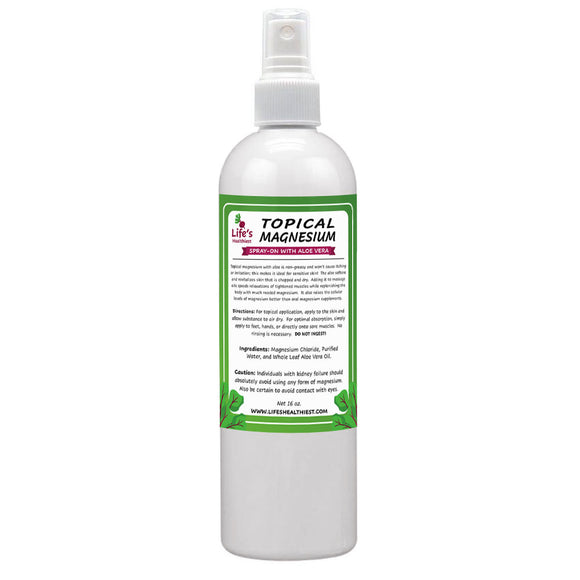 Life's Healthiest Topical Magnesium with Aloe Vera 16 fl oz