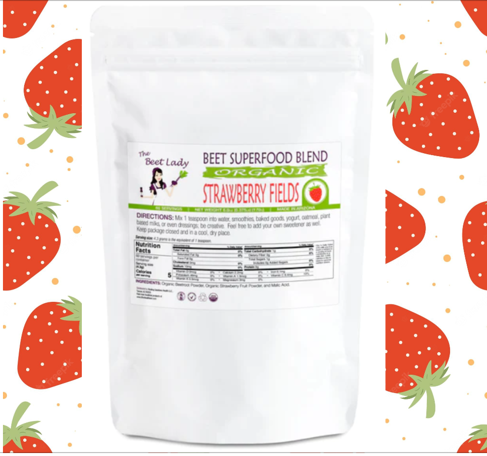 The Beet Lady Strawberry Field Beet Food Nutritional Therapy powder blend
