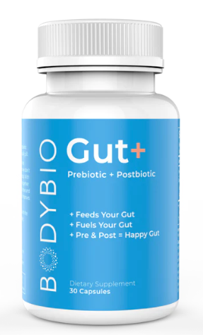 BodyBio Gut+ Triglyceride Based Butyrate (PreBiotic & PostBiotic) 30 capsules