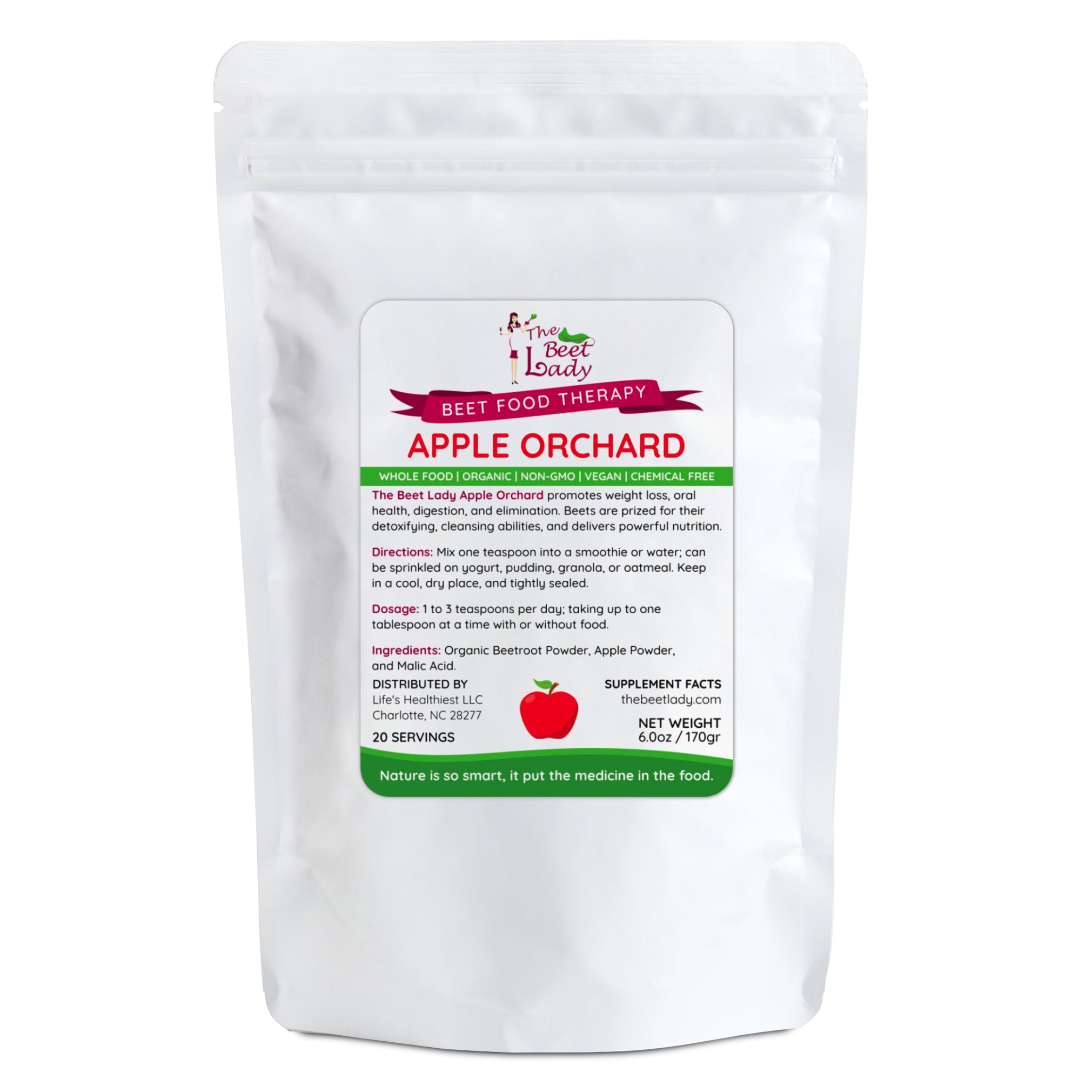 The Beet Lady APPLE ORCHARD Beet Food Nutritional Therapy Powder for fighting mold, yeast and bacteria 6 oz