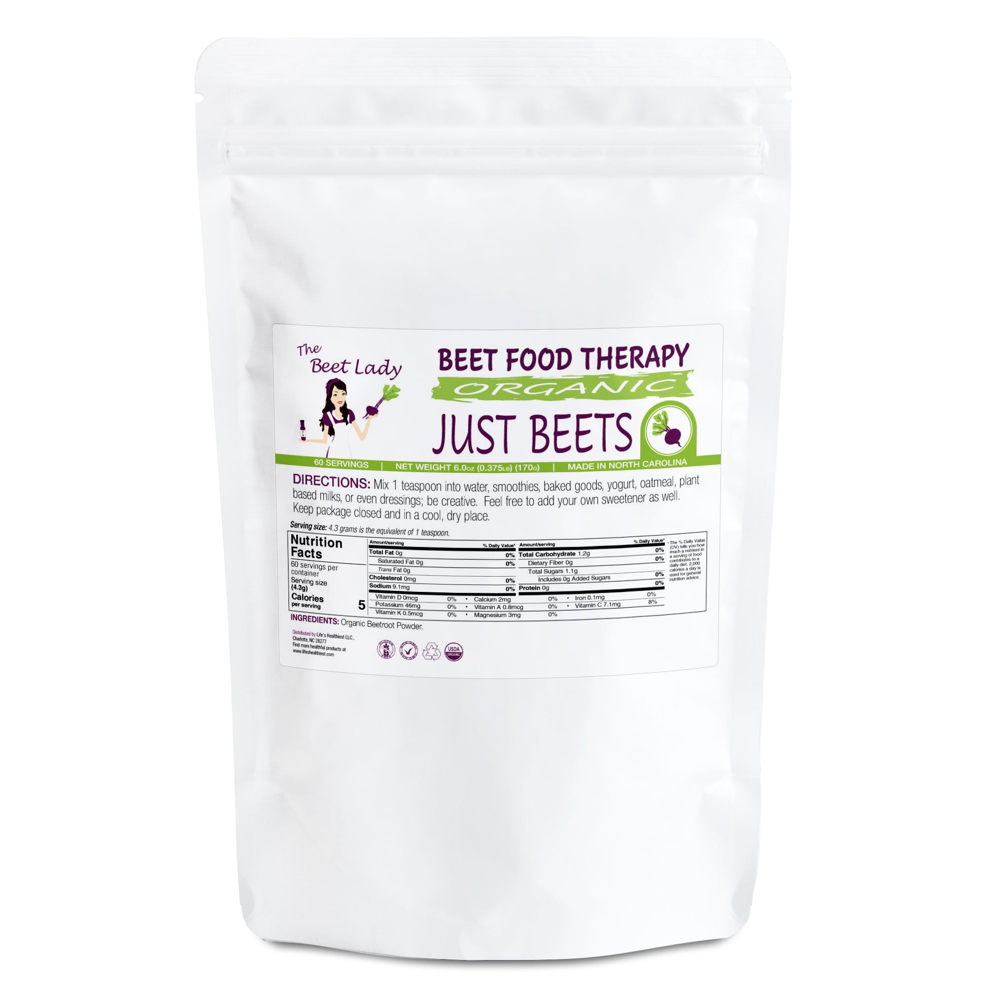 Life's Healthiest Just Beets Nutritional Therapy Powder 6.0 oz