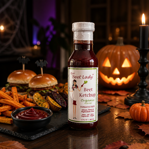The Beet Lady Beet Ketchup - Real Beets.  Real Food.  Real Good Ketchup!