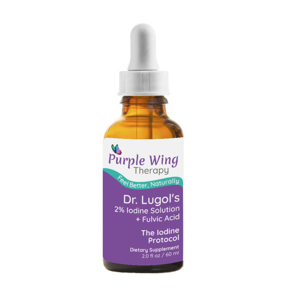 Purple Wing Therapy Dr. Lugol's 2% Iodine Solution + Fulvic Acid 2.0 fl oz 60ml