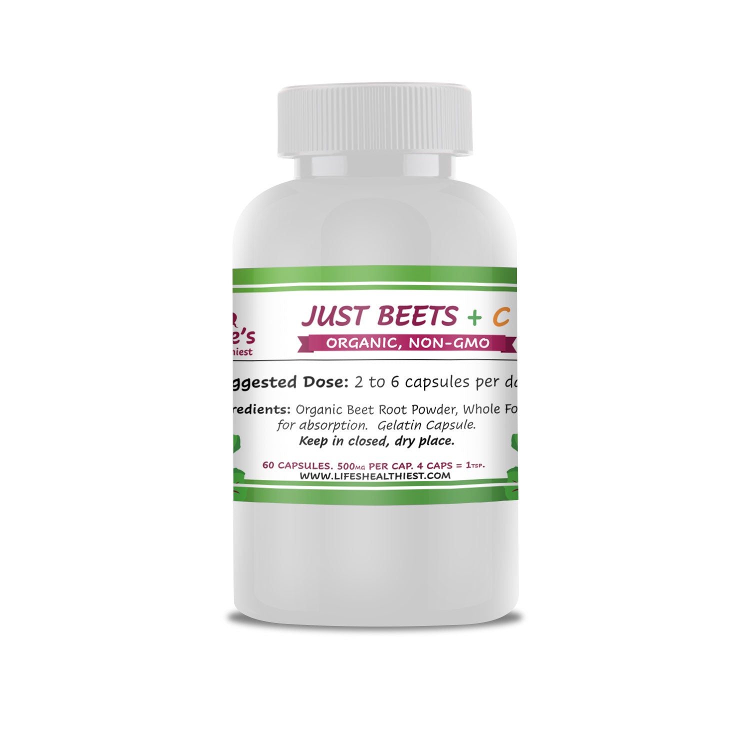 The Beet Lady Just Beets + C 60 Capsules