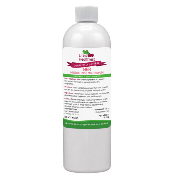 Life's Healthiest Completely Natural 'HER' Tooth Powder & Mouth Wash