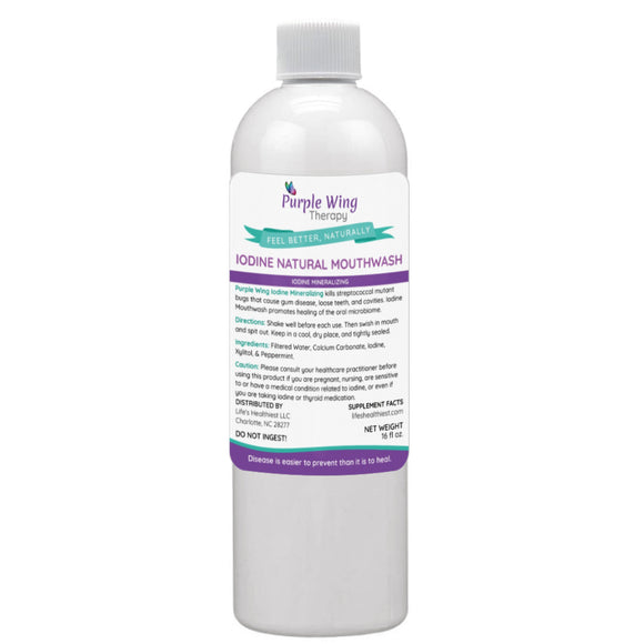 Purple Wing Therapy NATURAL IODINE MINERALIZING TOOTH POWDER & MOUTH WASH