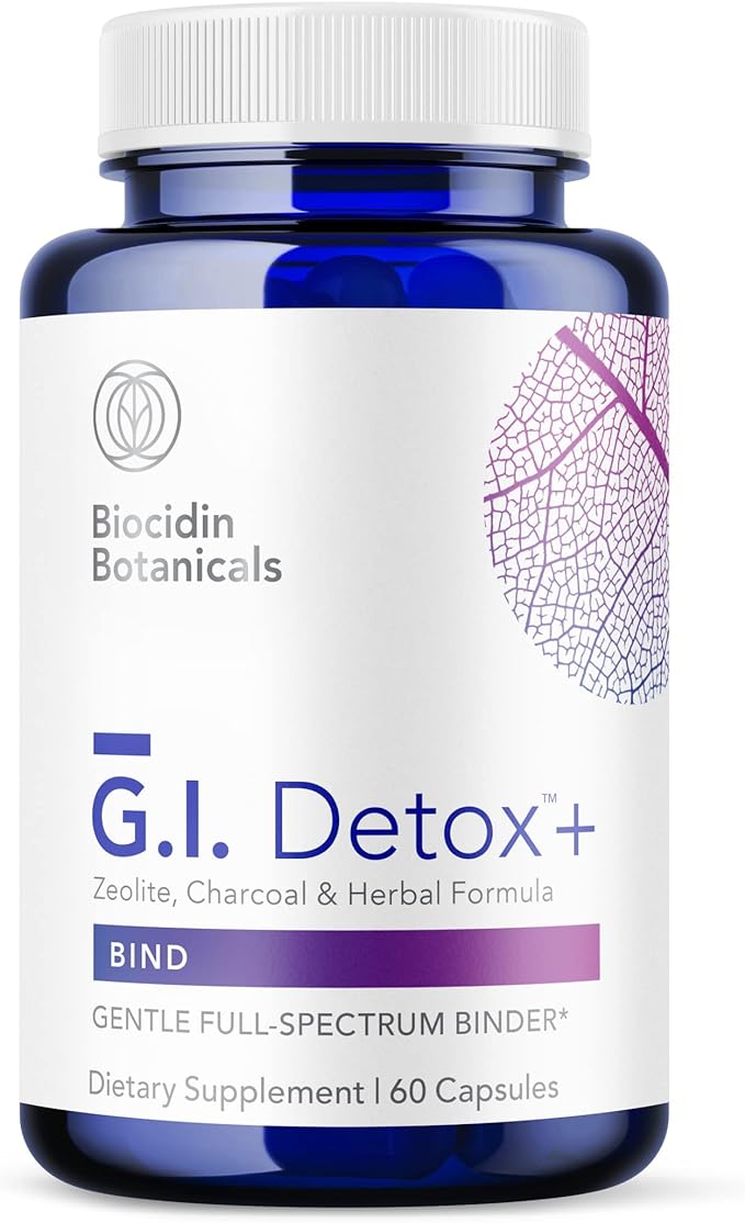 Biocidin GI Detox+ Bind Zeolite, Charcoal & Herbal Formula 60 capsules