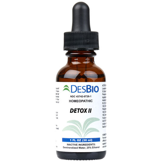 DesBio Detox II 1.0 fl oz Headache Fatigue Moodiness