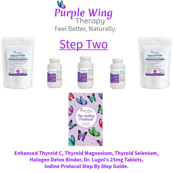 Purple Wing Therapy IODINE PROTOCOL STARTER KITS (Step One & Step Two)