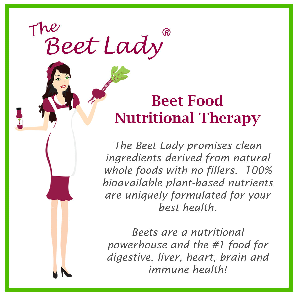 The Beet Lady Beet Food Nutritional Therapy powder blends