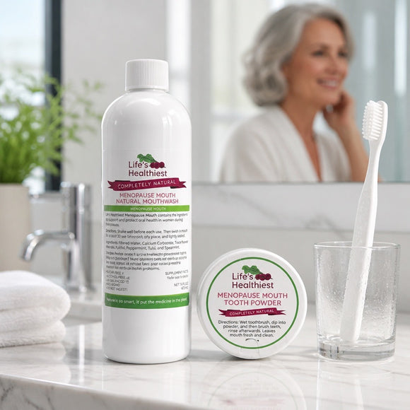 Life's Healthiest Completely Natural Mineralizing Mouth Wash & Tooth Powder.  Oral Microbiome Test Kit