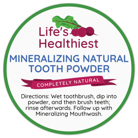 Life's Healthiest Completely Natural Mineralizing Mouth Wash & Tooth Powder.  Oral Microbiome Test Kit