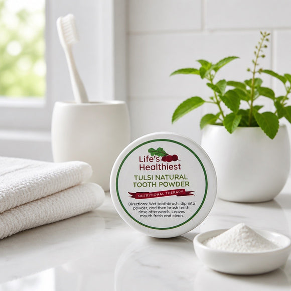 Life's Healthiest Completely Natural Mineralizing Mouth Wash & Tooth Powder.  Oral Microbiome Test Kit