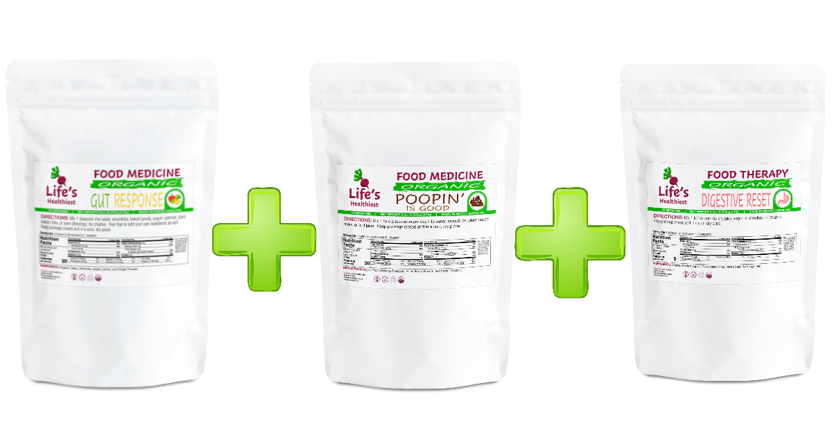 PERFECT HEALTH TRIO:  Gut Response + Poopin Is Good + Digestive Reset