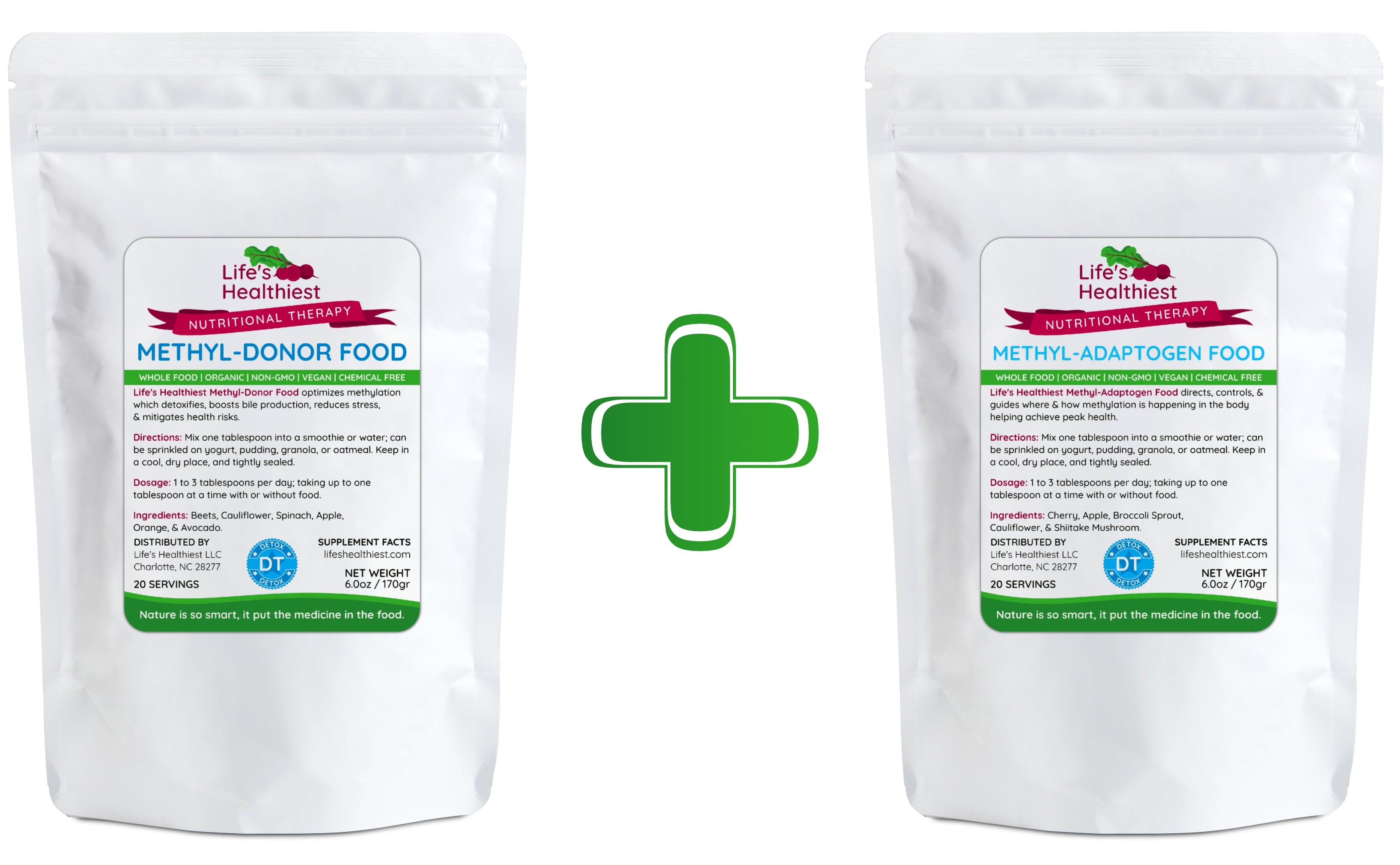 Life's Healthiest Methyl Adaptogen and Donor Foods Duo