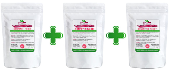 Life's Healthiest Trio Stomach Fixer 6.0 oz + Poopin Is Good 6.0 oz + Digestive Reset 6.0 oz