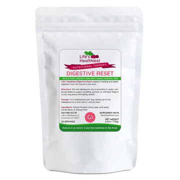 Life's Healthiest DIGESTIVE RESET Whole Food Nutritional Therapy 6.0 oz (Brain to Butt!)