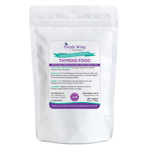 Purple Wing Therapy THYROID FOOD Whole Food Powder 8.0 oz (Optimal Function and Conversion)