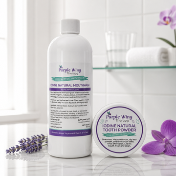 Purple Wing Therapy NATURAL IODINE MINERALIZING TOOTH POWDER & MOUTH WASH