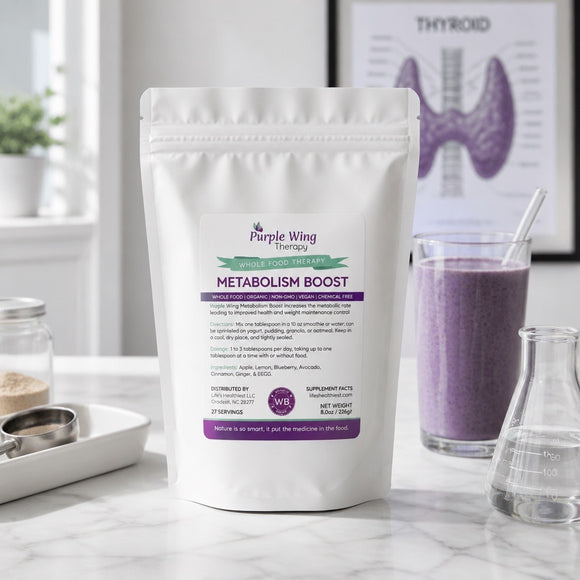 Purple Wing Therapy METABOLISM BOOST Whole Food Powder 8.0 oz (Metabolic Rate and Weight Control)