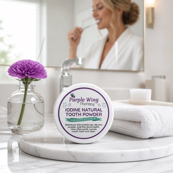Purple Wing Therapy NATURAL IODINE MINERALIZING TOOTH POWDER & MOUTH WASH