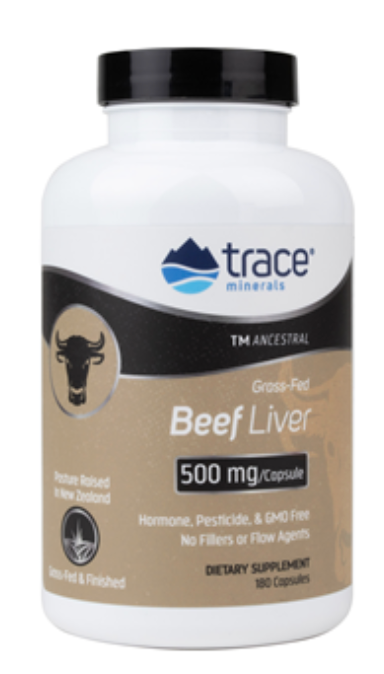 Trace Minerals Beef Liver 500 mg 180 capsules