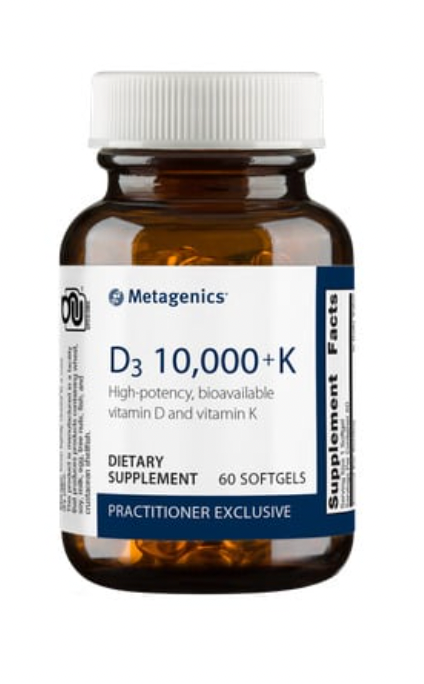 Metagenics D3 10,000 + K Soft Gels (60)