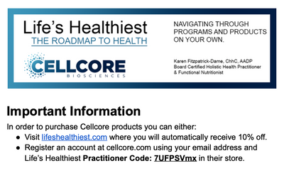 CellCore Detox Road Map Instruction Booklet (Includes Dosing and Scheduling)