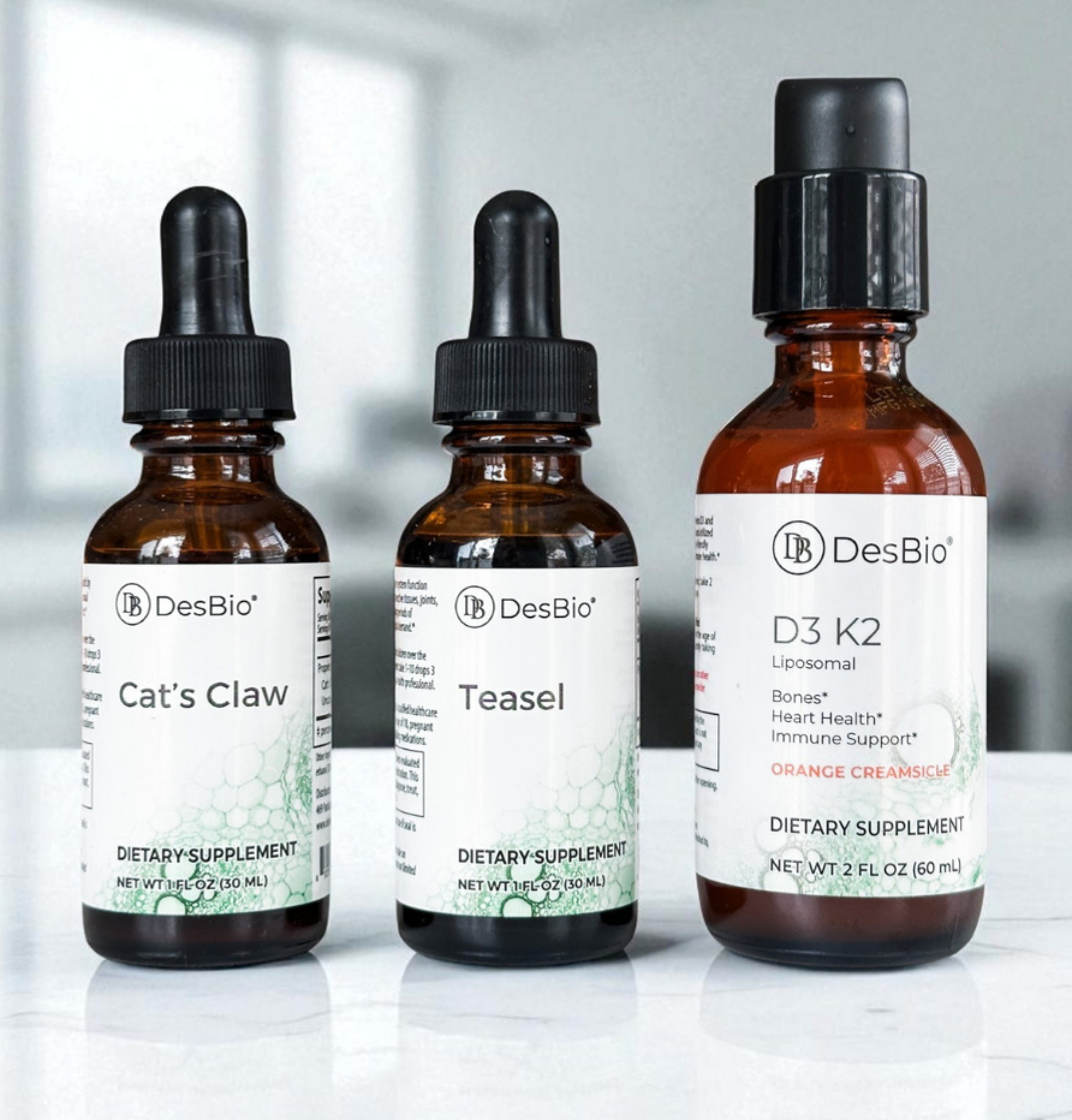 DesBio Herbal Allies For Immune Support and Hidden Infections (Cat's Claw, Teasel, Vitamin D3/K2)