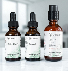 DesBio Herbal Allies For Immune Support and Hidden Infections (Cat's Claw, Teasel, Vitamin D3/K2)