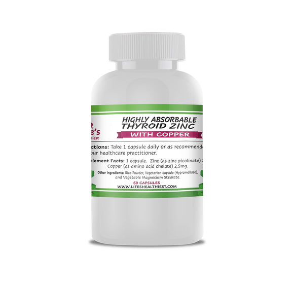 Zinc (Whole Food, Thyroid Capsules, Drops, Testing)