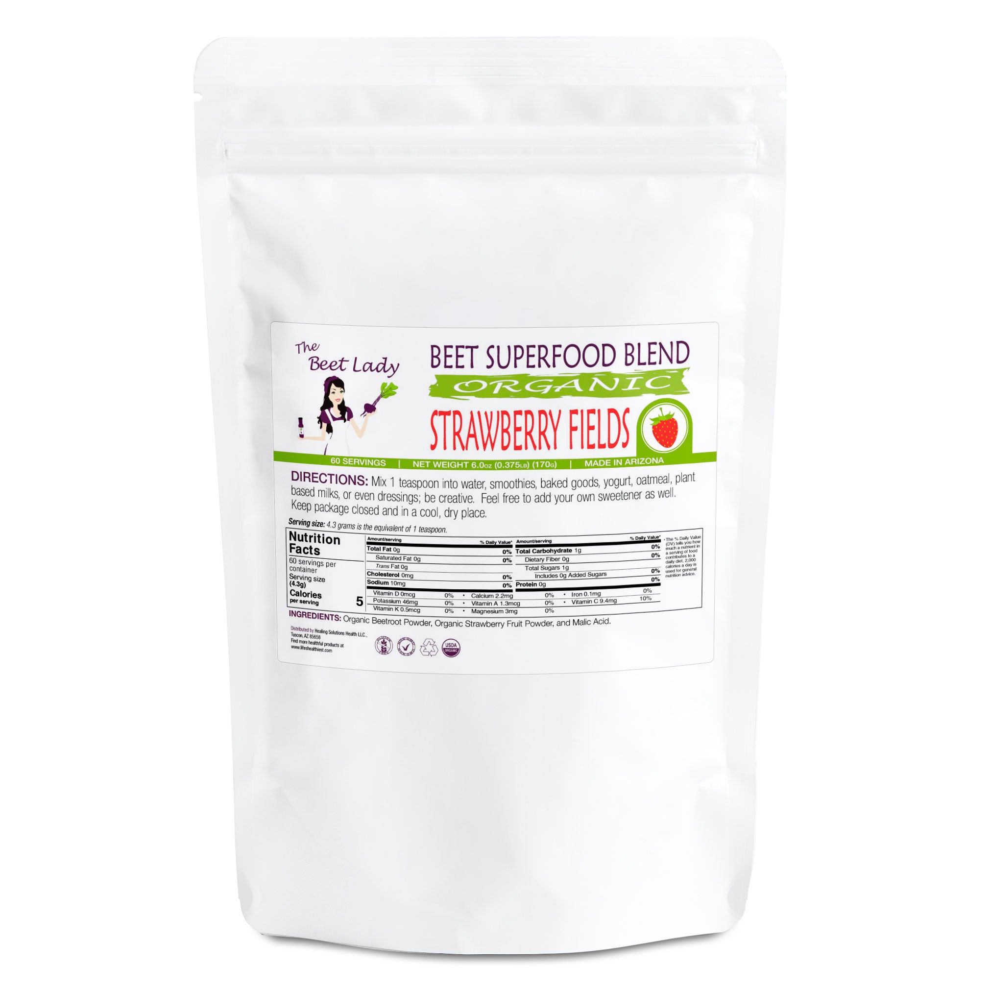 The Beet Lady Strawberry Field Beet Food Nutritional Therapy powder blend